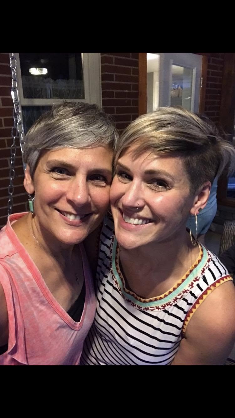 Pam and Vanessa smiling together